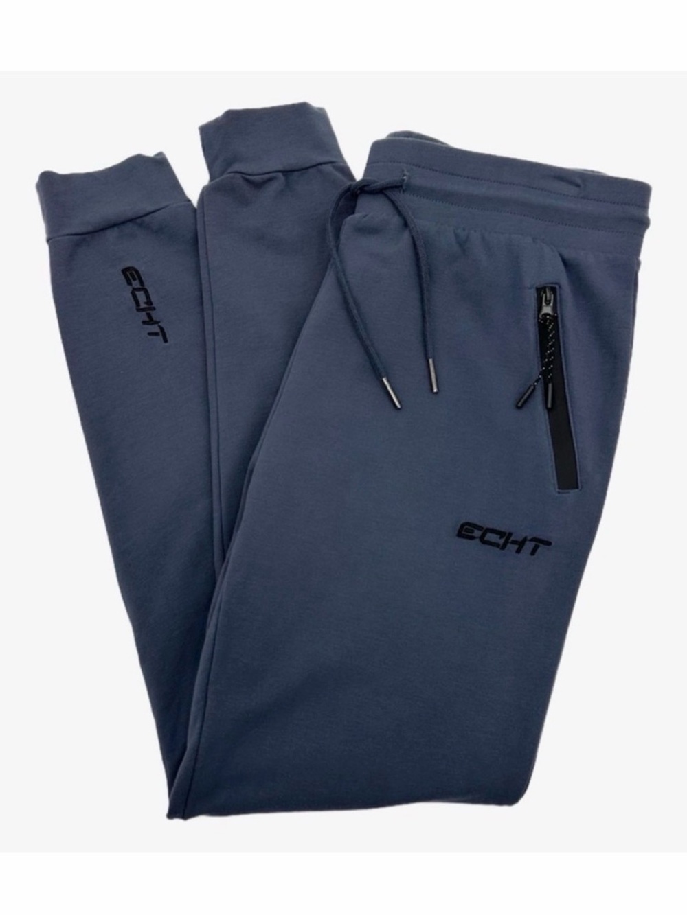 ECHT Women's Blue Joggers with Zipper Detail Size Medium